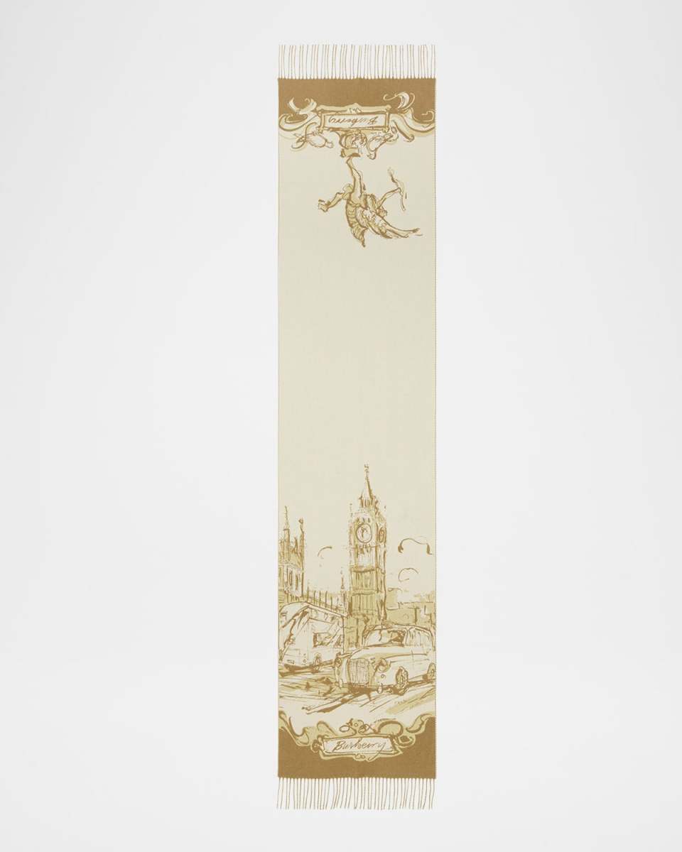 Jacquard Cashmere London-Inspired Scarf